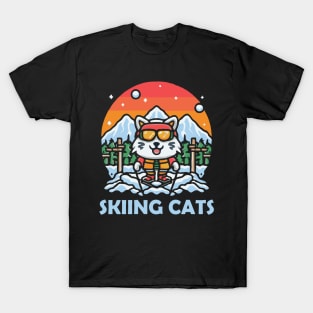 Skiing Cats. Skiing T-Shirt